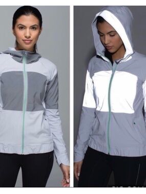 lululemon athletica light speed Jacket * reflective size 6